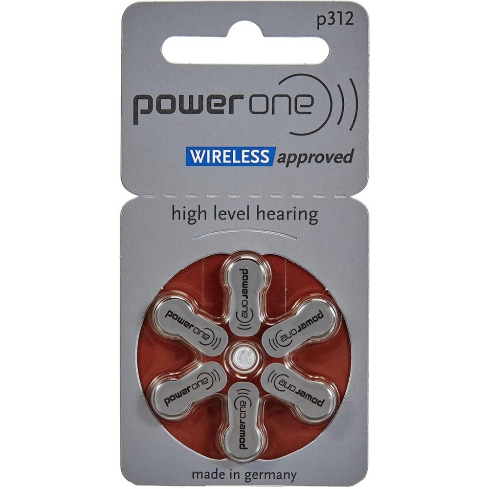 Powerone Hearing Aid Battery Size P312 6 Batteries Exp.  4/2027